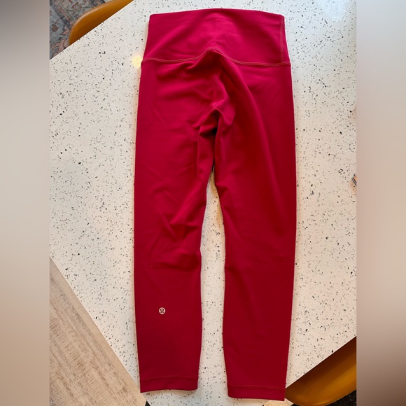 Lululemon wunder train ruby red 23” size 6 - Picture 4 of 8